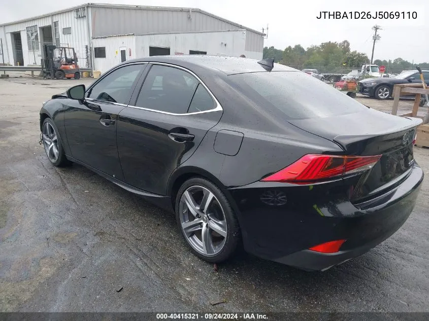 2018 Lexus Is 300 VIN: JTHBA1D26J5069110 Lot: 40415321