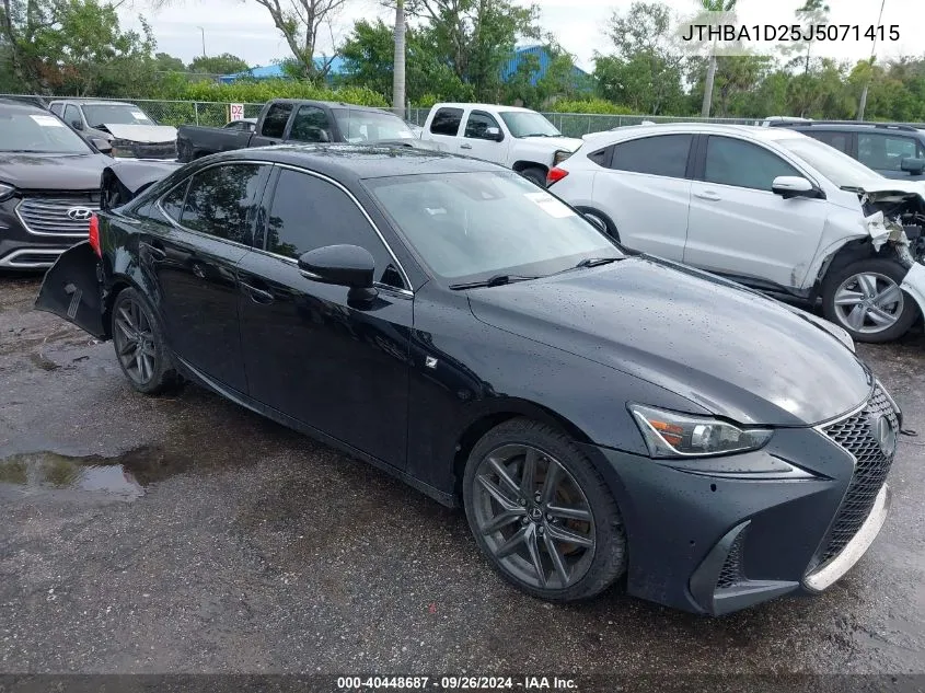 2018 Lexus Is 300 VIN: JTHBA1D25J5071415 Lot: 40448687