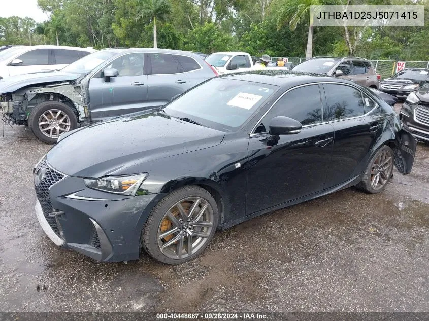 2018 Lexus Is 300 VIN: JTHBA1D25J5071415 Lot: 40448687