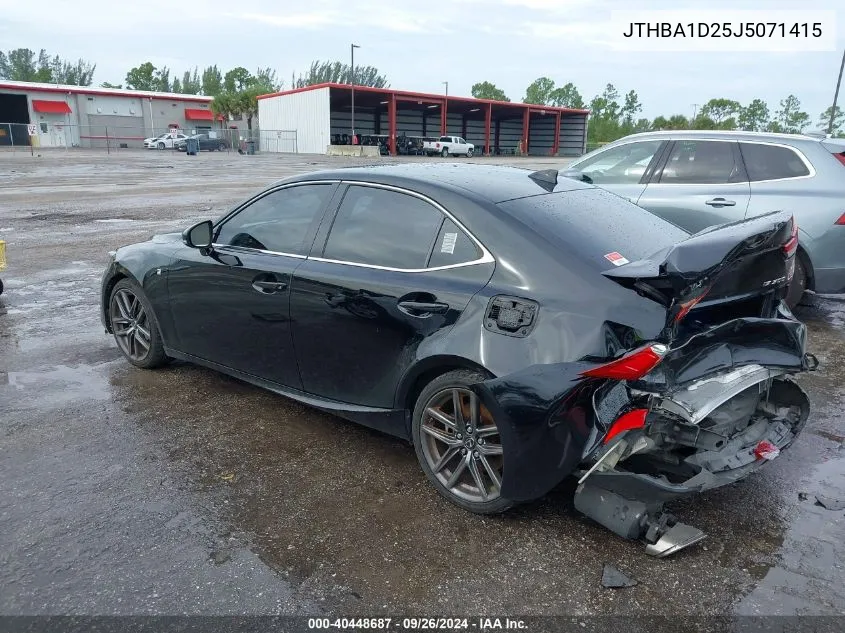 2018 Lexus Is 300 VIN: JTHBA1D25J5071415 Lot: 40448687