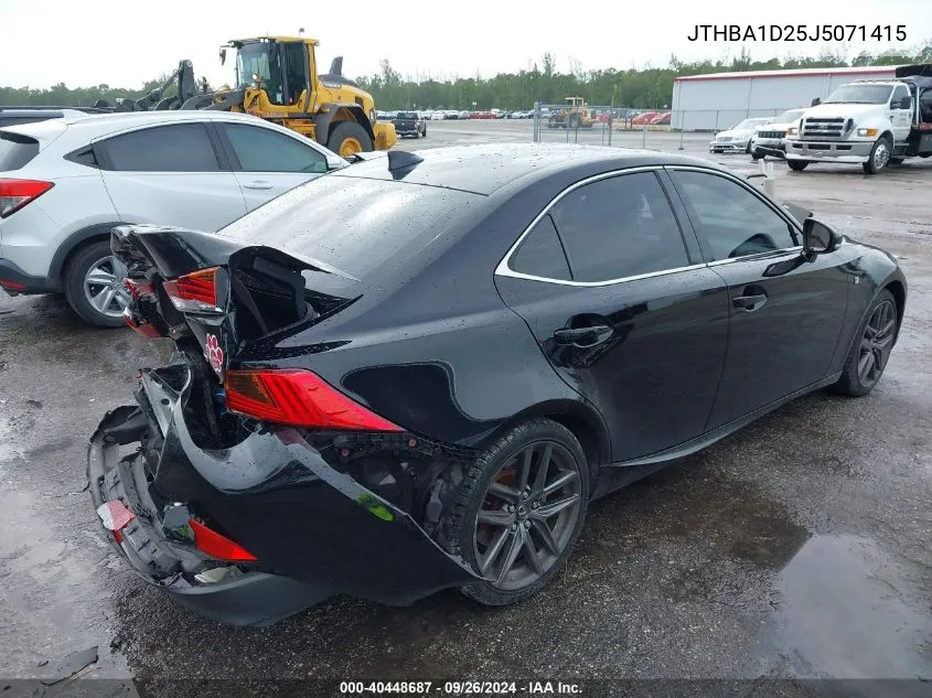 2018 Lexus Is 300 VIN: JTHBA1D25J5071415 Lot: 40448687