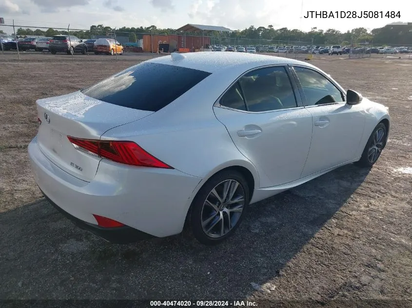 2018 Lexus Is 300 VIN: JTHBA1D28J5081484 Lot: 40474020