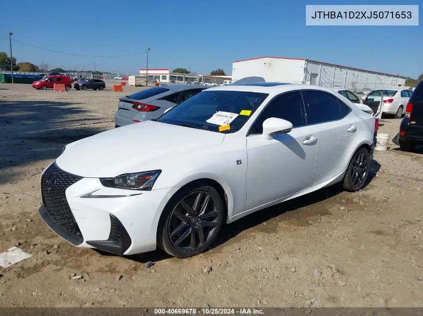 2018 Lexus Is 300 VIN: JTHBA1D2XJ5071653 Lot: 40669678