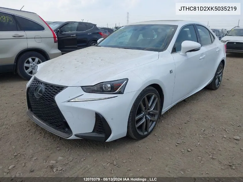 JTHC81D2XK5035219 2019 Lexus Is 300 300