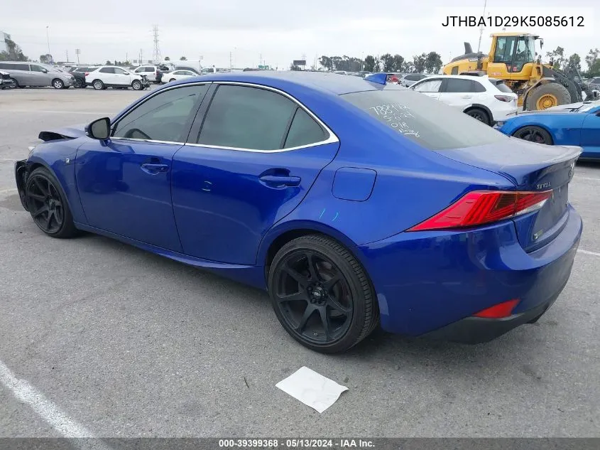 2019 Lexus Is 300 VIN: JTHBA1D29K5085612 Lot: 39399368