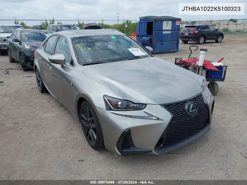 2019 Lexus Is 300 300 VIN: JTHBA1D22K5100323 Lot: 39970499