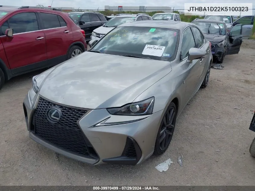 2019 Lexus Is 300 300 VIN: JTHBA1D22K5100323 Lot: 39970499