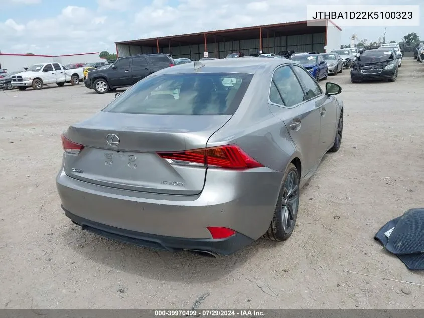 2019 Lexus Is 300 300 VIN: JTHBA1D22K5100323 Lot: 39970499