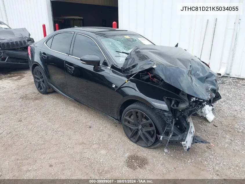 2019 Lexus Is 300 VIN: JTHC81D21K5034055 Lot: 39999087