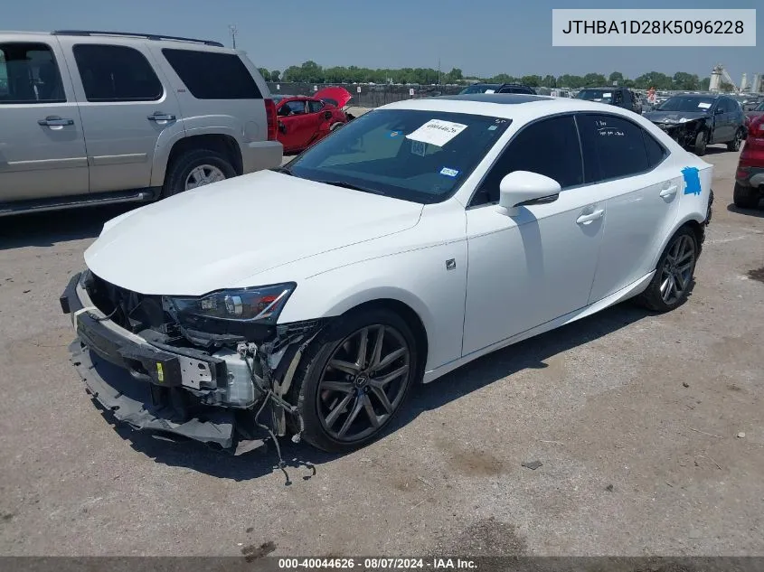 2019 Lexus Is 300 VIN: JTHBA1D28K5096228 Lot: 40044626