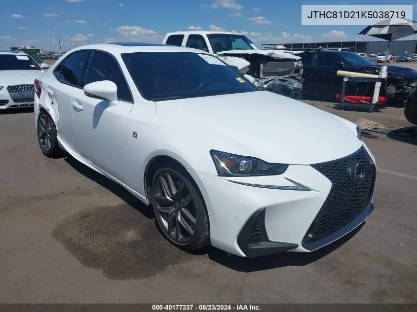 2019 Lexus Is 300 VIN: JTHC81D21K5038719 Lot: 40177237