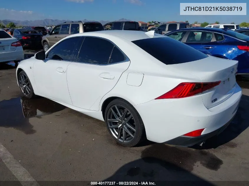 2019 Lexus Is 300 VIN: JTHC81D21K5038719 Lot: 40177237