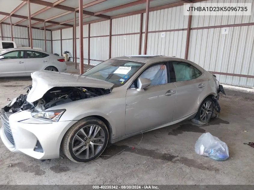 2019 Lexus Is 300 VIN: JTHBA1D23K5096735 Lot: 40235342