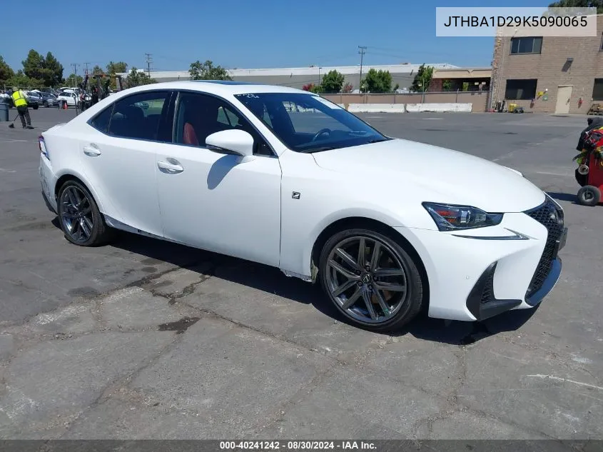 2019 Lexus Is 300 VIN: JTHBA1D29K5090065 Lot: 40241242