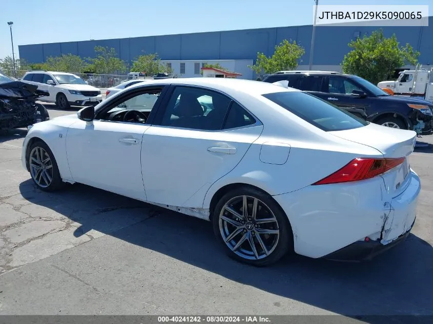 2019 Lexus Is 300 VIN: JTHBA1D29K5090065 Lot: 40241242