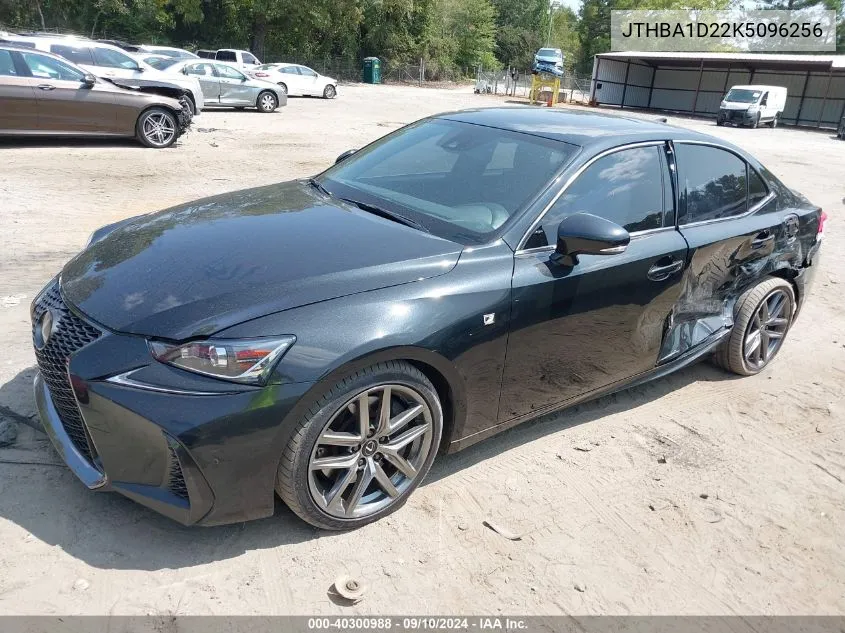 2019 Lexus Is 300 VIN: JTHBA1D22K5096256 Lot: 40300988