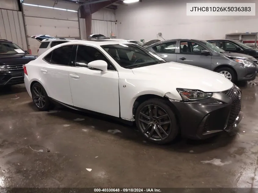 2019 Lexus Is 300 VIN: JTHC81D26K5036383 Lot: 40330648