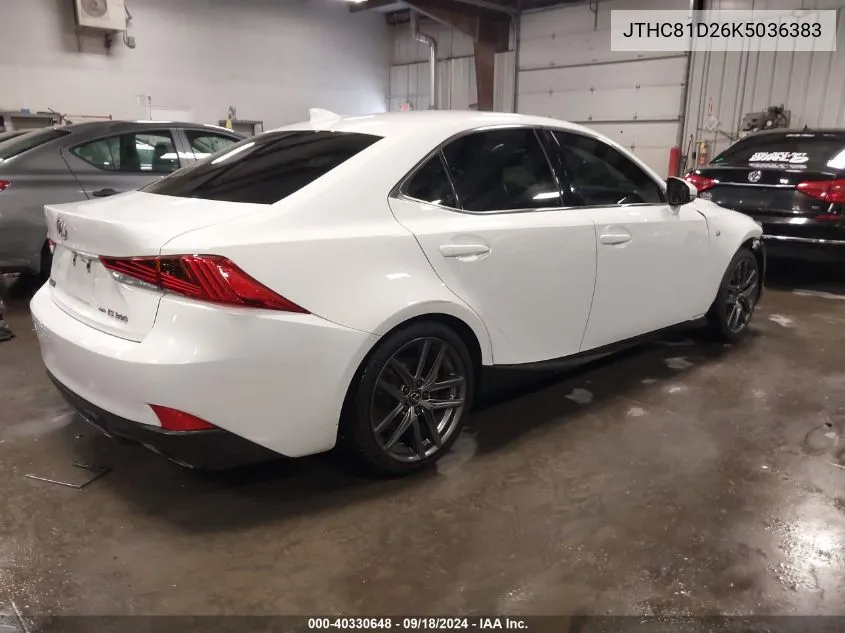 2019 Lexus Is 300 VIN: JTHC81D26K5036383 Lot: 40330648