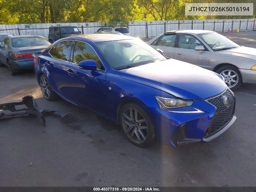 2019 Lexus Is 350 VIN: JTHCZ1D26K5016194 Lot: 40377318