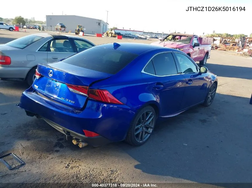 2019 Lexus Is 350 VIN: JTHCZ1D26K5016194 Lot: 40377318