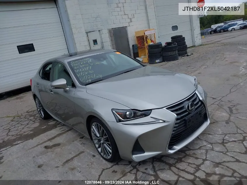 2020 Lexus Is 300 300 VIN: JTHD81F2XL5042187 Lot: 12078846