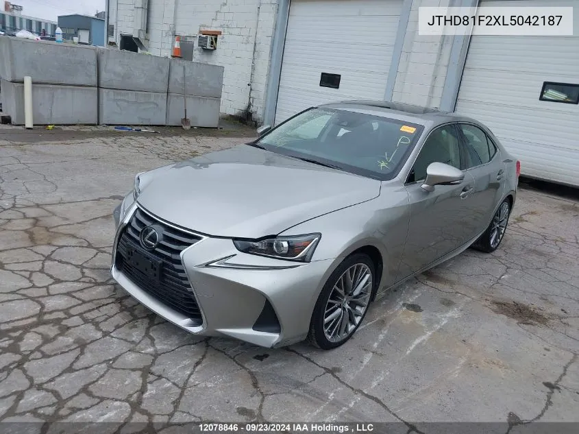 2020 Lexus Is 300 300 VIN: JTHD81F2XL5042187 Lot: 12078846