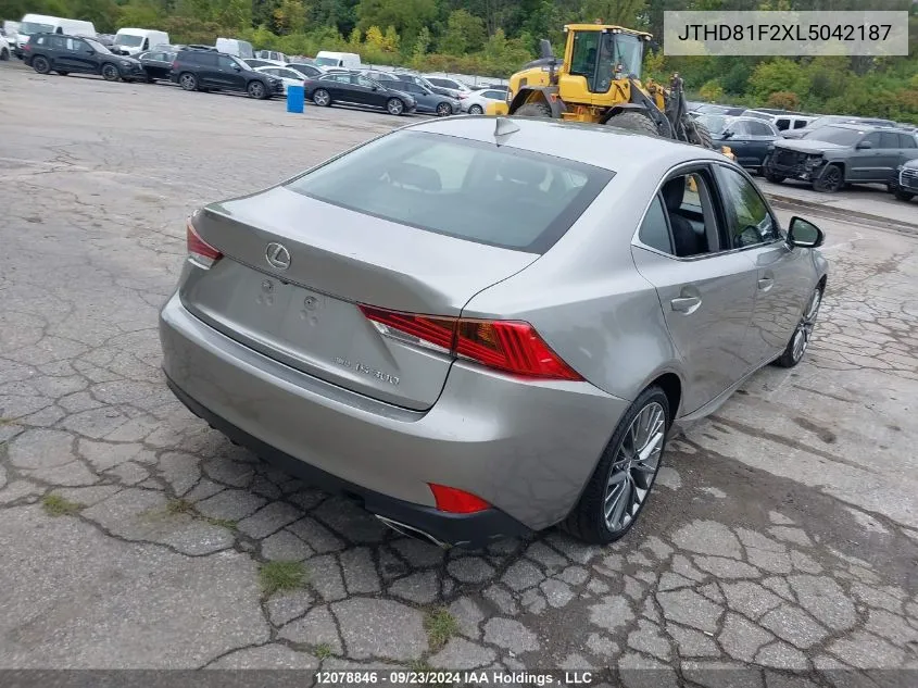 2020 Lexus Is 300 300 VIN: JTHD81F2XL5042187 Lot: 12078846