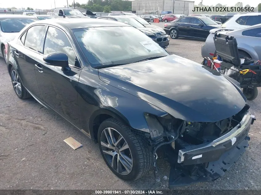 2020 Lexus Is 300 VIN: JTHAA1D2XL5106562 Lot: 39981941