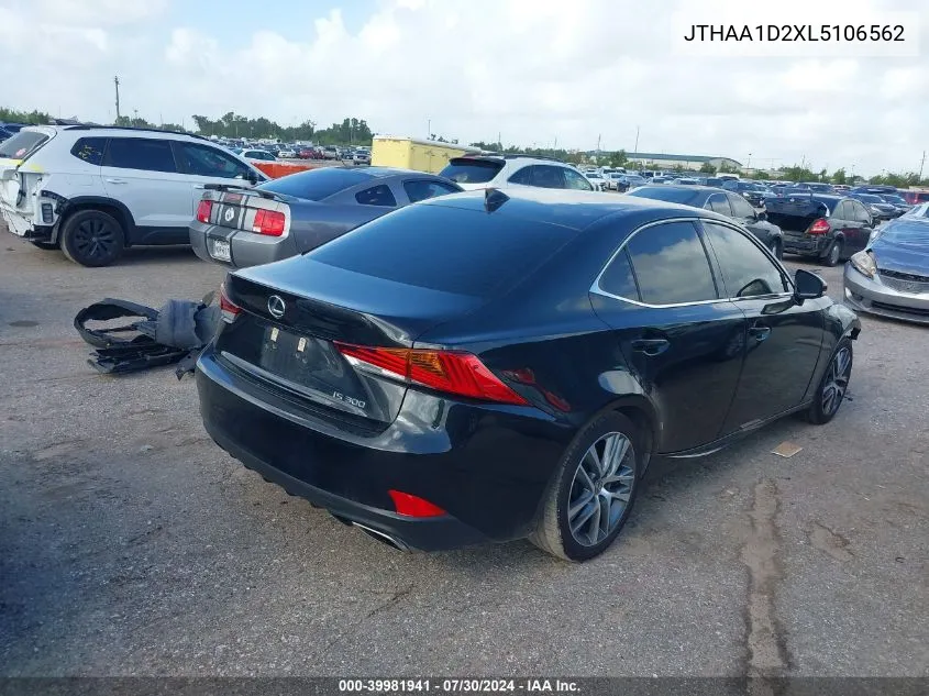 2020 Lexus Is 300 VIN: JTHAA1D2XL5106562 Lot: 39981941