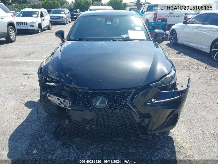 2020 Lexus Is 300 F Sport VIN: JTHGA1D29L5108135 Lot: 40261520