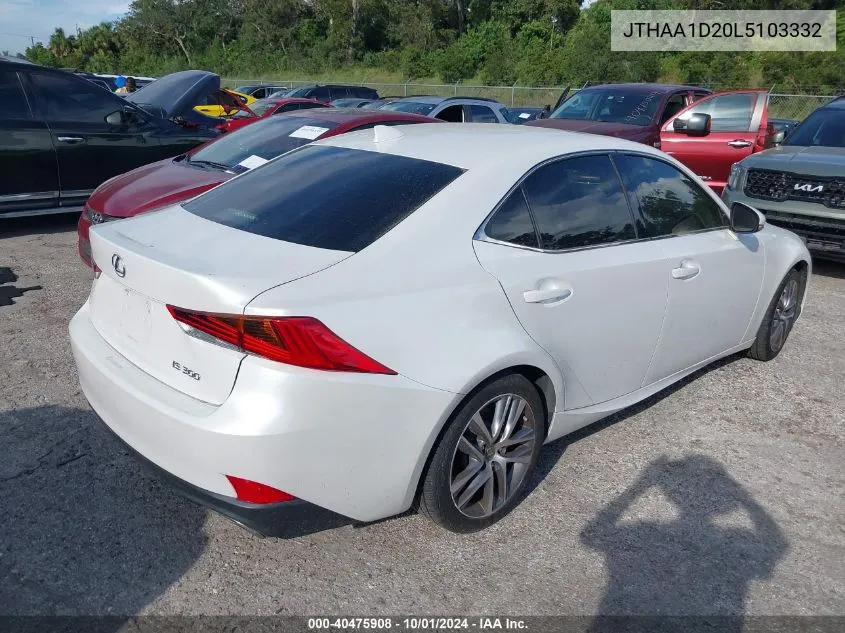 2020 Lexus Is 300 VIN: JTHAA1D20L5103332 Lot: 40475908