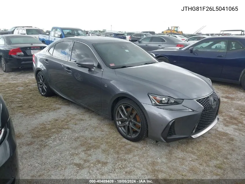 2020 Lexus Is 300 F Sport VIN: JTHG81F26L5041065 Lot: 40489409