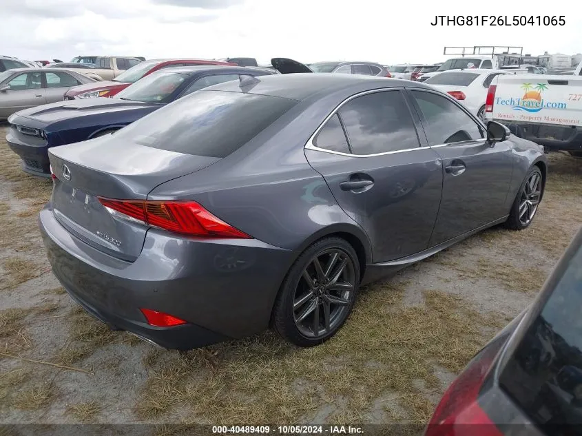 2020 Lexus Is 300 F Sport VIN: JTHG81F26L5041065 Lot: 40489409