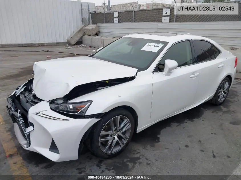 2020 Lexus Is 300 VIN: JTHAA1D28L5102543 Lot: 40494285