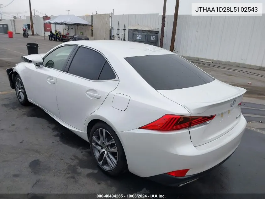 2020 Lexus Is 300 VIN: JTHAA1D28L5102543 Lot: 40494285