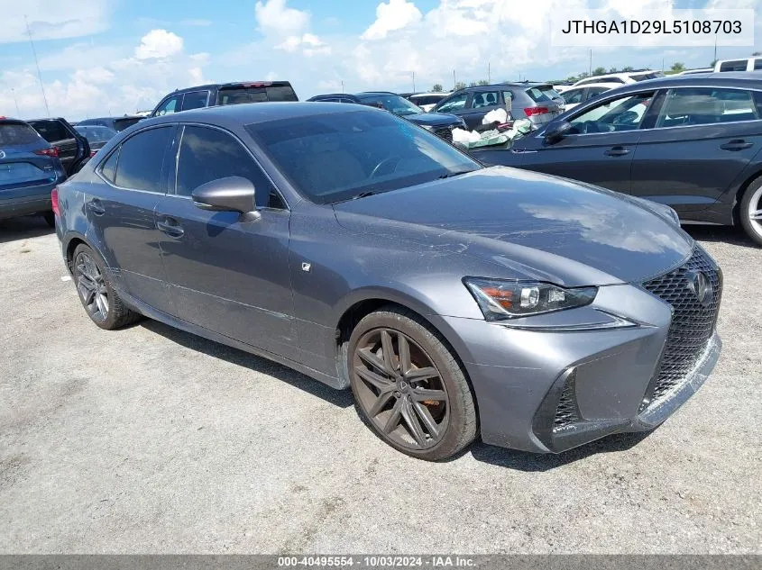 2020 Lexus Is 300 VIN: JTHGA1D29L5108703 Lot: 40495554