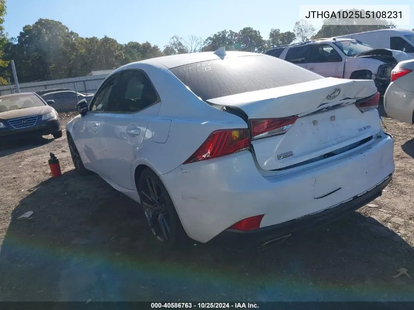 2020 Lexus Is 300 F Sport VIN: JTHGA1D25L5108231 Lot: 40586763