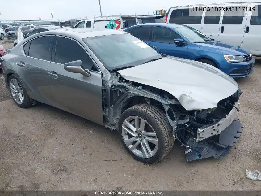 2021 Lexus Is 300 VIN: JTHCA1D2XM5117149 Lot: 39363938