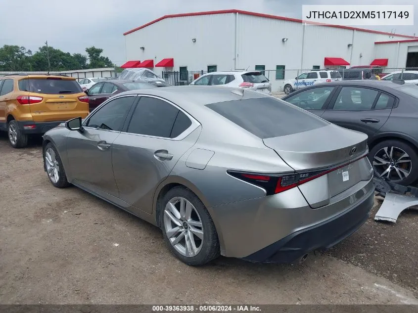 2021 Lexus Is 300 VIN: JTHCA1D2XM5117149 Lot: 39363938