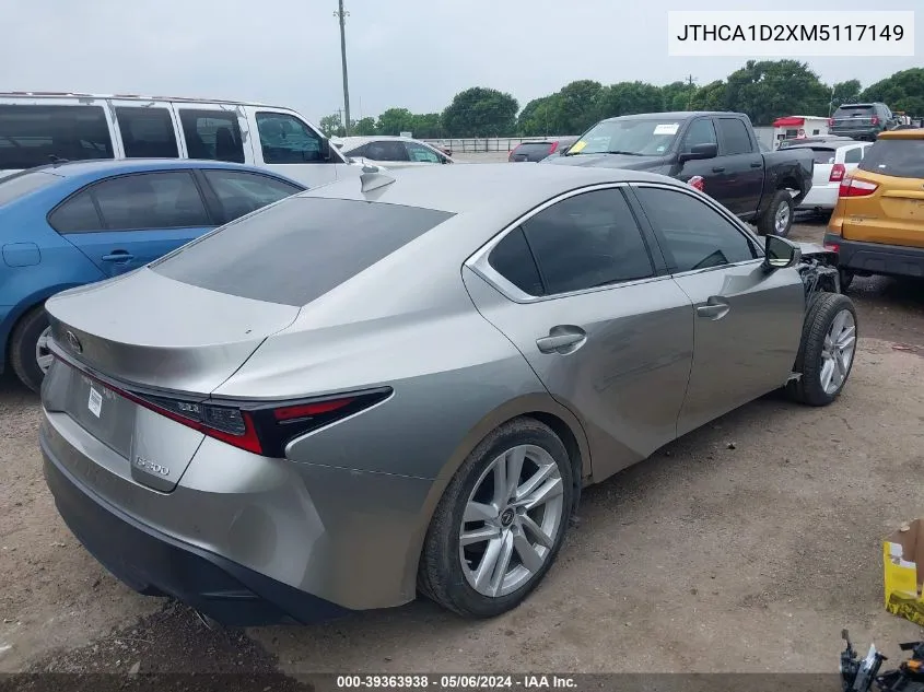 2021 Lexus Is 300 VIN: JTHCA1D2XM5117149 Lot: 39363938