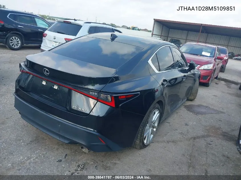 2021 Lexus Is 300 VIN: JTHAA1D28M5109851 Lot: 39541787