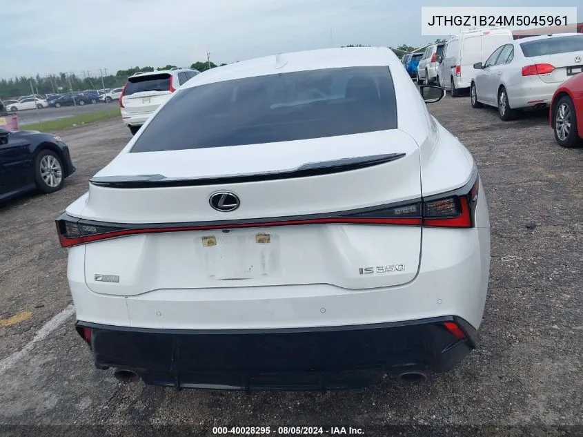 2021 Lexus Is 350 F Sport VIN: JTHGZ1B24M5045961 Lot: 40028295