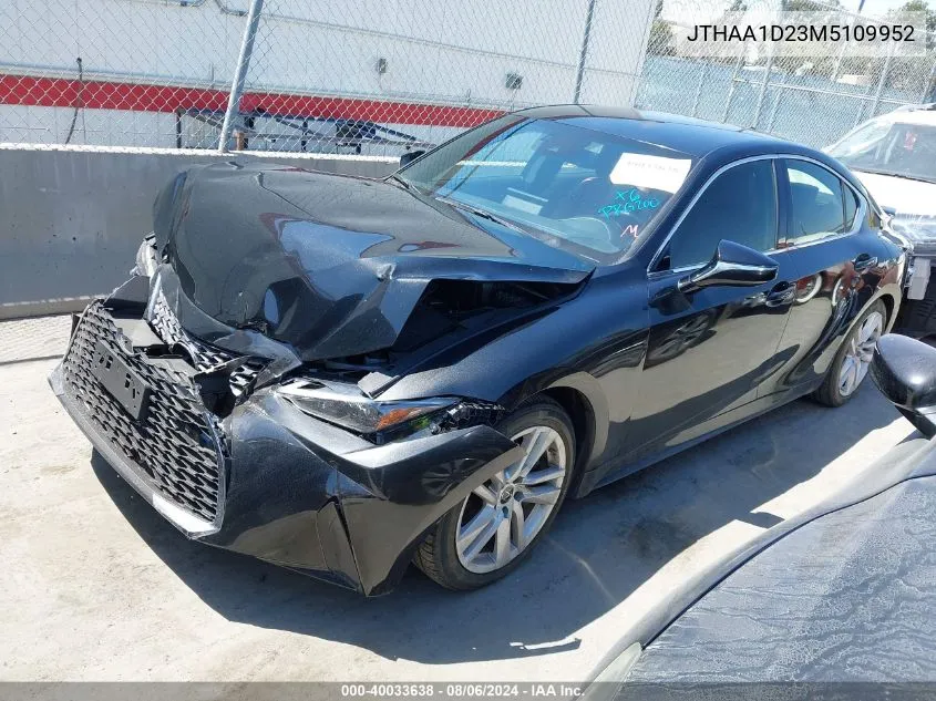 2021 Lexus Is 300 VIN: JTHAA1D23M5109952 Lot: 40033638