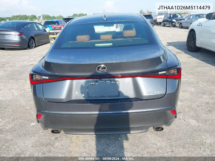 2021 Lexus Is 300 VIN: JTHAA1D26M5114479 Lot: 40066101