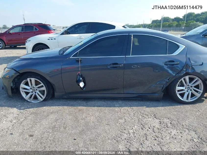 2021 Lexus Is 300 VIN: JTHAA1D26M5114479 Lot: 40066101