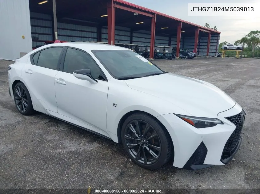 2021 Lexus Is 350 F Sport VIN: JTHGZ1B24M5039013 Lot: 40068150