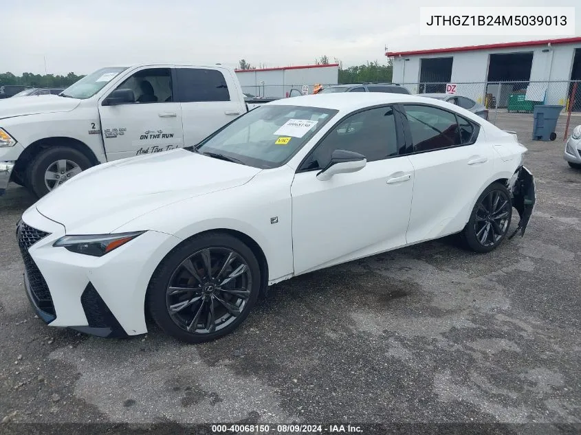 2021 Lexus Is 350 F Sport VIN: JTHGZ1B24M5039013 Lot: 40068150