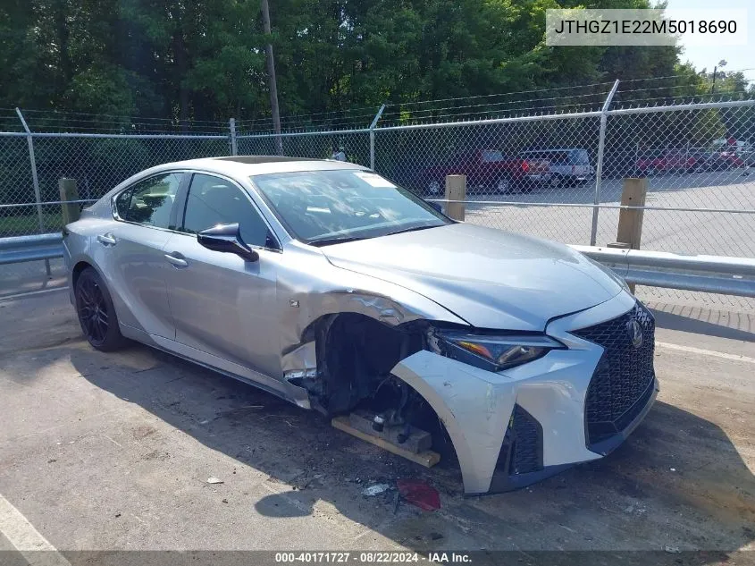 2021 Lexus Is 350 F Sport VIN: JTHGZ1E22M5018690 Lot: 40171727