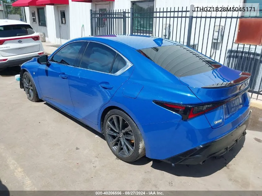 2021 Lexus Is 350 F Sport VIN: JTHGZ1B28M5045171 Lot: 40206556