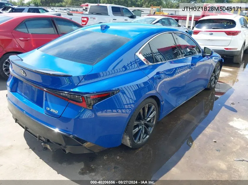 2021 Lexus Is 350 F Sport VIN: JTHGZ1B28M5045171 Lot: 40206556